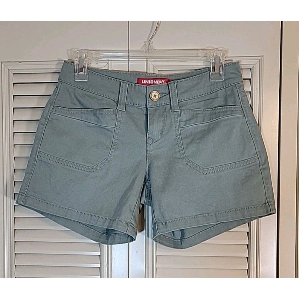 Unionbay Green Shorts Sz 0 Summer Retro 27½" Waist EUC